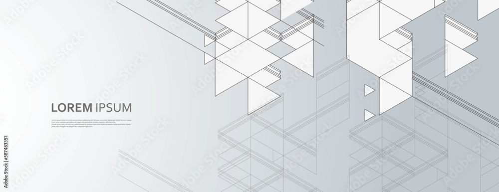 Aufkleber abstract background with geometric shapes and hexagon pattern. vector illustration for medicine, tec