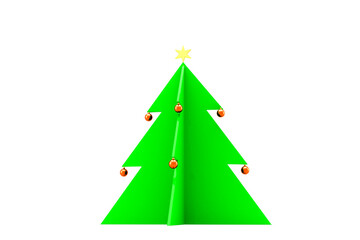 Christmas decoration over white background