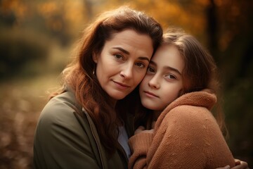 Obraz premium Shot of a happy senior woman spending quality time with her daughter outdoors Generative AI