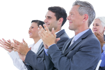 Business people applauding