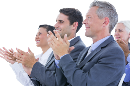 Business people applauding