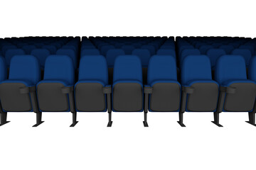 Digital image of blue theater chairs