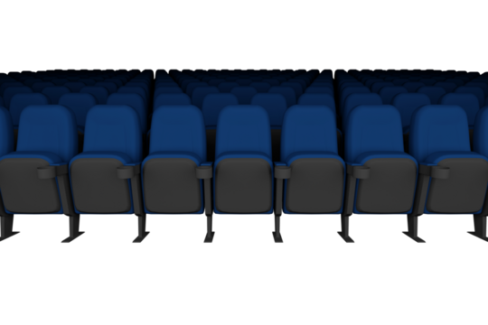 Digital image of blue theater chairs