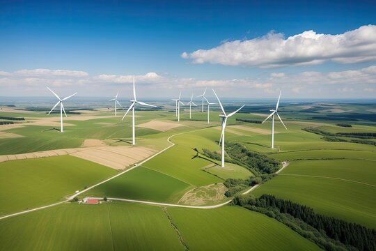 windturbines in a rural landscape area