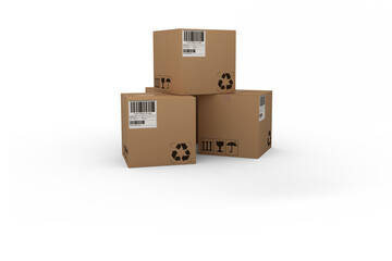 Illustration of cardboard boxes