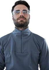 Man wearing protective eyewear