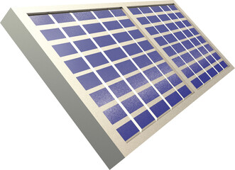 Purple metallic solar panel
