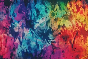 Fototapeta na wymiar vibrant and colorful painting set against a black backdrop. Generative AI
