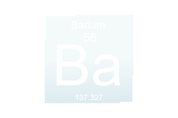 Barium element against white background