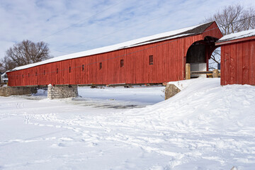 West Montrose Covered Bridge north of Kitchener, Ontario, is the oldest of its kind in Canada.