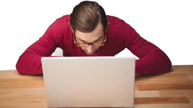 Man working on laptop - Powered by Adobe