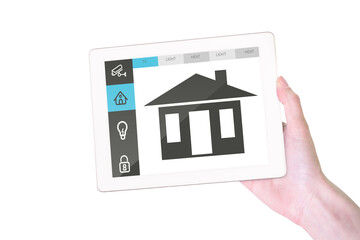 Person showing digital tablet