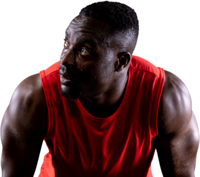 Athletic man after exercise