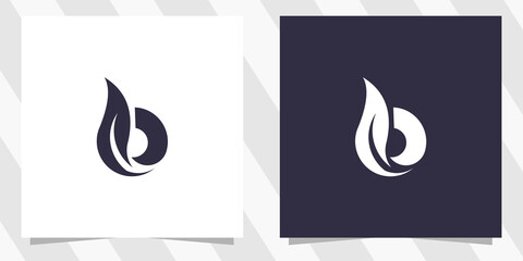 letter b with leaf logo design © euforia