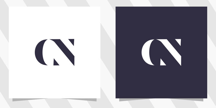 letter cn nc logo design