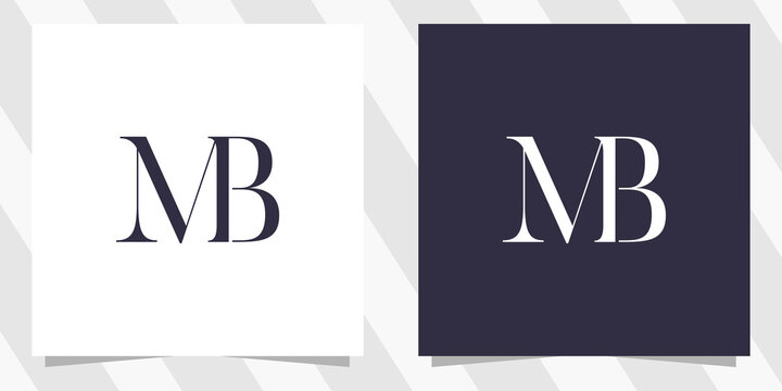 letter mb bm logo design
