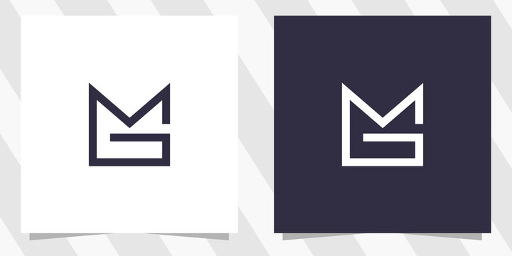 letter mg gm logo design