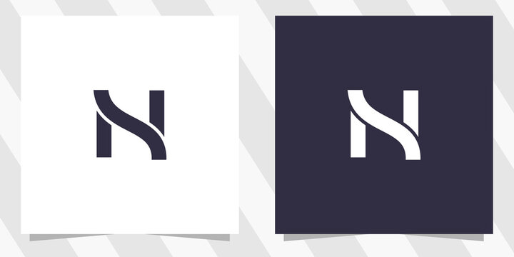 letter ns sn logo design