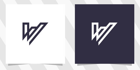 letter w logo design template - obrazy, fototapety, plakaty