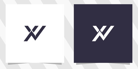 letter xn nx logo design