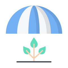 Eco Insurance Flat Icon