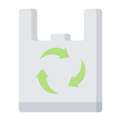 Bag Recycling Flat Icon