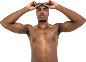 Swimmer ready to dive