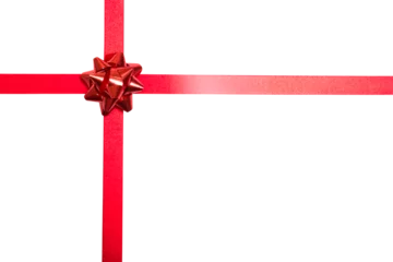  Red ribbon and bow for a gift © vectorfusionart