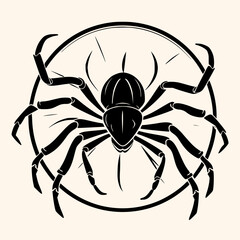 Spider vector for logo or icon, drawing Elegant minimalist style,abstract style Illustration