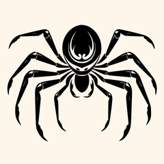 Spider vector for logo or icon, drawing Elegant minimalist style,abstract style Illustration