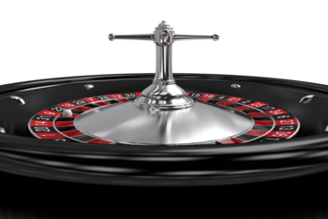 Close up image of 3D roulette wheel