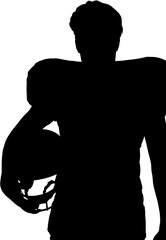 Fototapeta premium Digitally generated image of american football player standing against