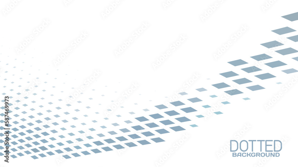 Poster Dotted background with small grey squares. Vector pattern