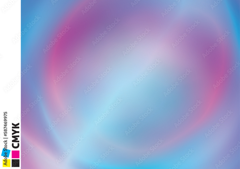 Poster Blurred muted colors background with round gleamlight. Vector graphics