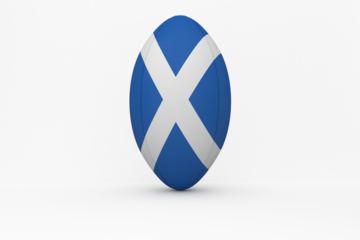 Scottish flag rugby ball