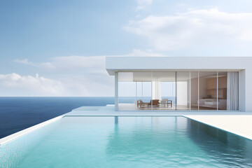 Obraz na płótnie Canvas Luxurious infinity pool villa