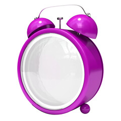 Pink empty alarm clock