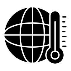 Global Warming Glyph Icon