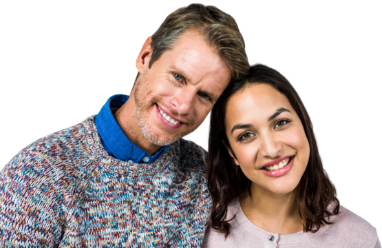 Close-up of happy couple