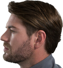 Obraz premium Man standing against white background