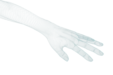 Rolgordijnen 3d image of white human hand  © vectorfusionart