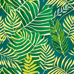 seamless pattern, background with leaves