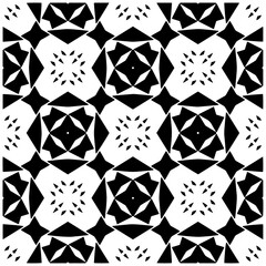Grunge background with abstract shapes. Black and white texture. Seamless monochrome repeating pattern for web page, textures, card, poster, fabric, textile.