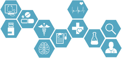 Several icon with sign 