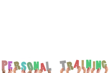 Hands holding up personal training