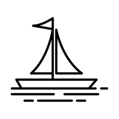 sailboat icon isolated