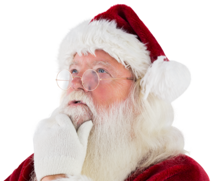 Santa is thinking about something - Powered by Adobe