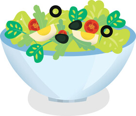 Bowl of salad icon