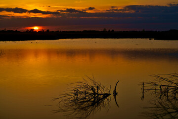 Sunset at Valle della Canna, Ravenna, Italy