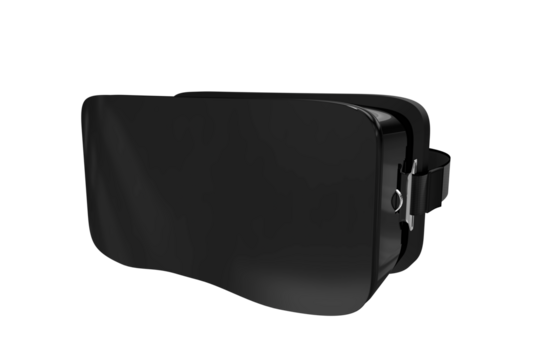 Digital image of black virtual reality simulator